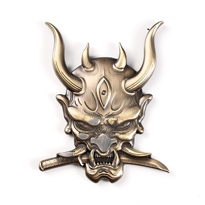 Ghost Warrior Zinc Alloy Car Stickers DIY-WH0321-98AB-1
