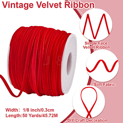 50 Yards Single Face Velvet Ribbon OCOR-HY0001-16C-1