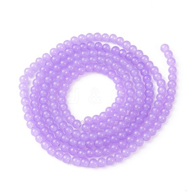 Imitation Jade Glass Beads Strands DGLA-S076-6mm-27-1
