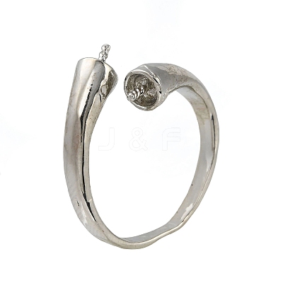Brass Finger Cup Peg Ring Settings KK-L184-54P-1