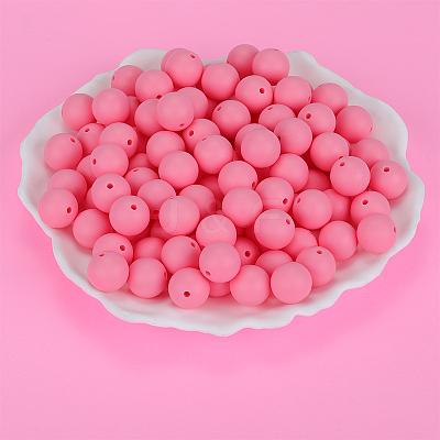 Round Silicone Focal Beads SI-JX0046A-118-1