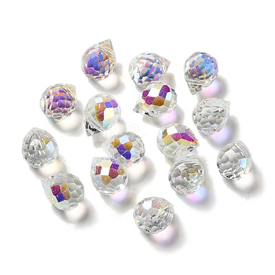 Electroplated Glass Beads GLAA-K062-01A-FR05-1
