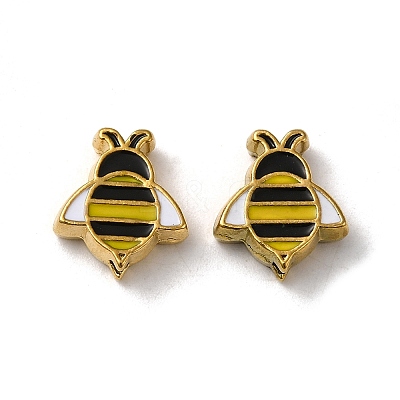304 Stainless Steel Enamel Beads STAS-I203-01B-G-1