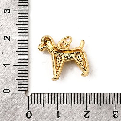 Brass Micro Pave Clear Cubic Zirconia Pendants KK-I360-049G-1