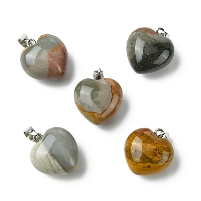 Natural Picasso Jasper Pendants G-F820-10A-10-1