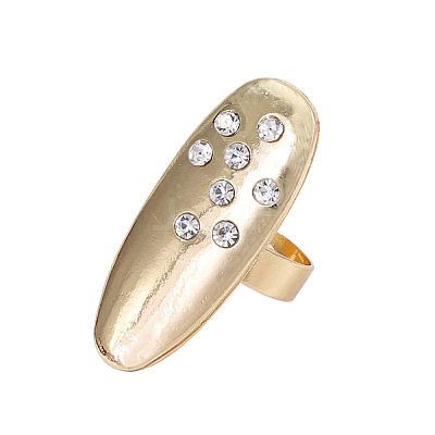 Alloy & Crystal Rhinestone Finger Rings WG04AAB-01-1
