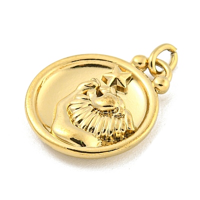 304 Stainless Steel Pendants Rhinestone Settings STAS-O009-01E-G-1