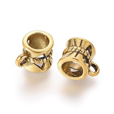 Tibetan Style Alloy Tube Bails LS-TIBE-30047-AG-RS-1