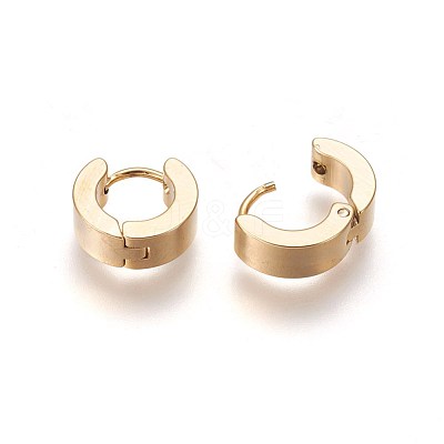 304 Stainless Steel Huggie Hoop Earrings EJEW-O087-09D-1