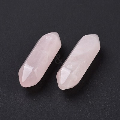 Natural Rose Quartz Terminal Pointed Pendants G-C007-02B-12-1