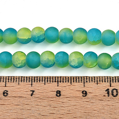 Crackle Glass Beads Strands GLAA-N009-6mm-10-1