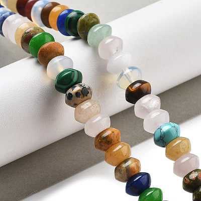 Mixed Gemstone Beads Strands G-P559-A14-01-1