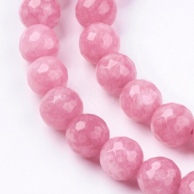 Natural White Jade Bead Strands G-R166-8mm-25-1