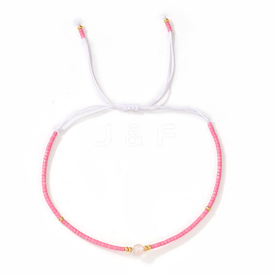 Bohemian Style Handmade Glass Seed Beaded Braided Bead Bracelets for Women TS0574-3-1