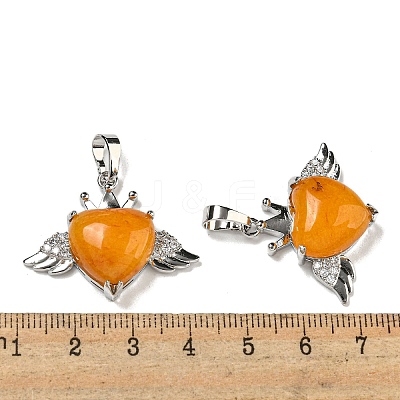 Natural & Synthetic Mixed Gemstone with Clear Cubic Zirconia Pendants G-G133-02P-1