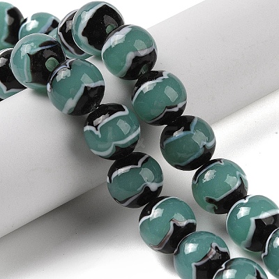 Handmade Lampwork Beads Strands LAMP-P062-02E-1