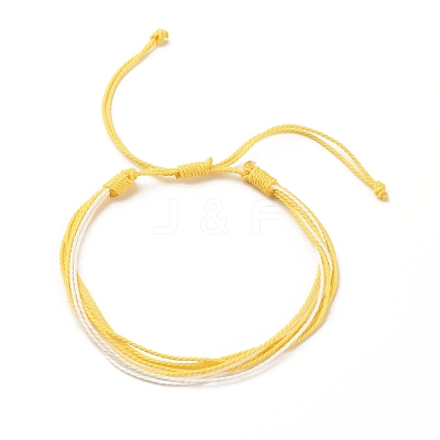 Waxed Polyester Multi-strand Bracelet BJEW-JB07892-02-1
