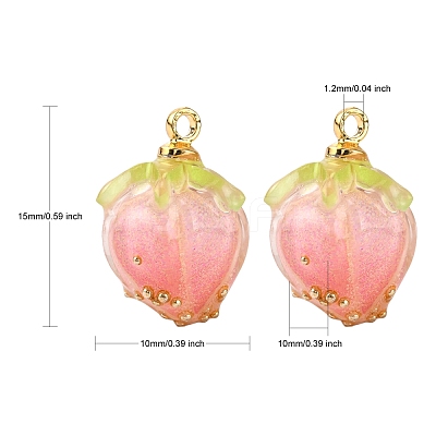 Handmade Flower Epoxy Resin Pendants KY-S163-103D-1