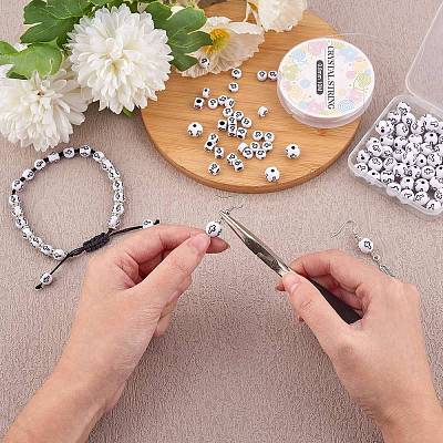 400Pcs 4 Styles Opaque Acrylic Beads SACR-SZ0001-15-1