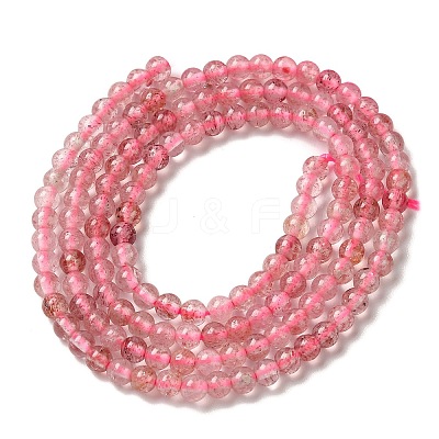 Natural Strawberry Quartz Beads Strands G-B090-A26-03-1