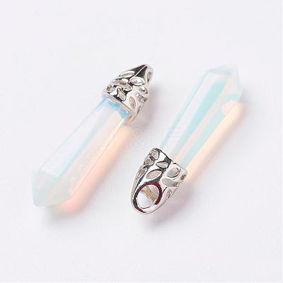 Opalite Pointed Pendants G-P309-07-1