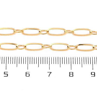 304 Stainless Steel Oval Link Chain Necklaces X-NJEW-Q013-09G-1