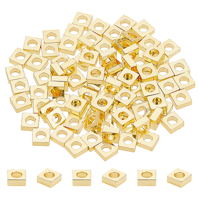 100Pcs Brass Spacer Beads KK-BC0012-54A-1