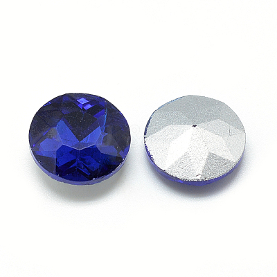 Pointed Back Glass Rhinestone Cabochons RGLA-T029-14mm-11-1