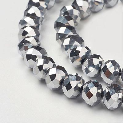 Electroplate Glass Beads Strands GR7X10MMY-S-1
