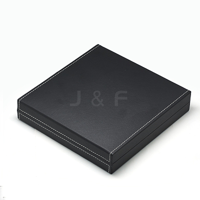 Plastic Imitation Leather Jewelry Set Boxes OBOX-Q014-28-1