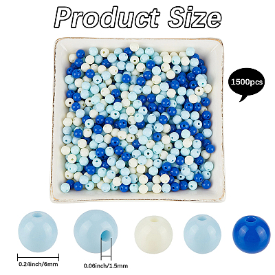 Opaque Acrylic Beads SACR-PA0001-04A-04-1