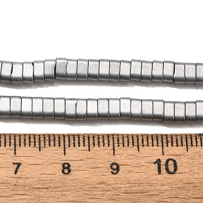 2-Hole Electroplated Synthetic Non-magnetic Hematite Beads Strands G-L613-A01-01B-1