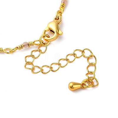 Brass Chain Necklace Making KK-K337-13G-02-1