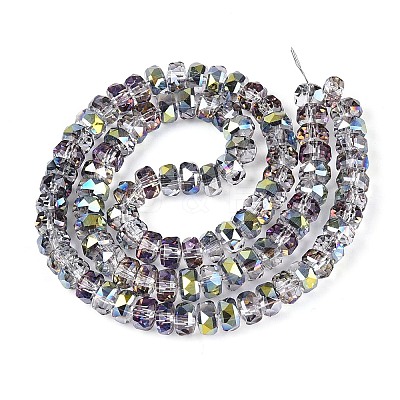 Electroplate Transparent Glass Beads Strands EGLA-N022-05B-C13-1