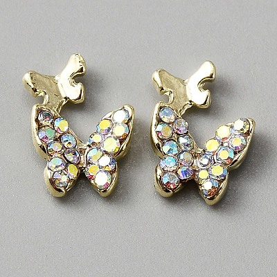 Alloy Rhinestone Cabochons MRMJ-WH0081-31LG-1