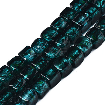 Handmade Silver Foil Lampwork Beads FOIL-N004-01A-01-1