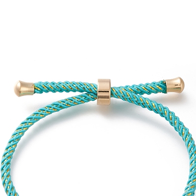 Adjustable Nylon Cord Slider Bracelets BJEW-L674-001G-1