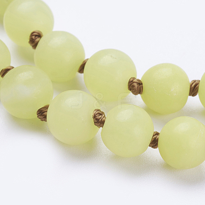 Natural Lemon Jade Beaded Necklaces NJEW-P202-36-B13-1