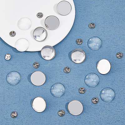 DIY Blank Dome Brooch Making Kit STAS-DC0015-37-1