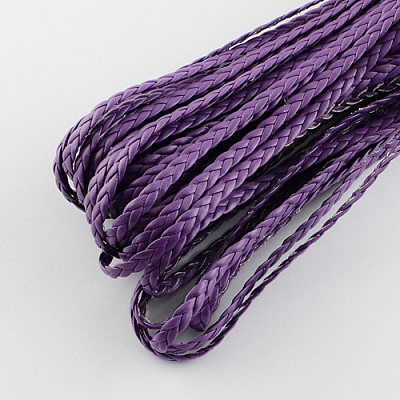 Braided Imitation Leather Cords LC-S002-5mm-04-1