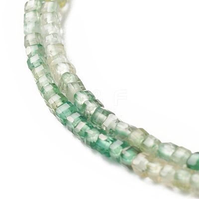 Synthetic Green Yellow Quartz Beads Strands G-G989-B03-1