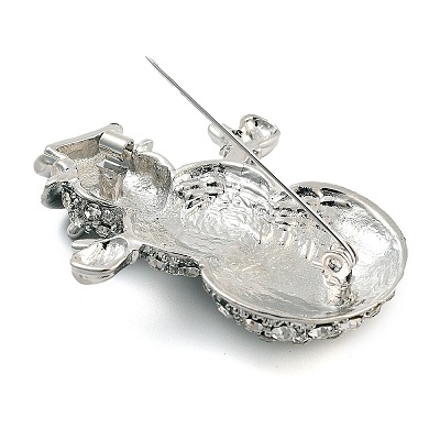 Christmas Theme Alloy Crystal Rhinestone Brooches JEWB-S022-02A-P-1