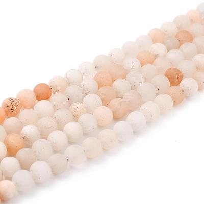 Natural Pink Aventurine Beads Strands G-Q462-6mm-13-1