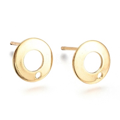 201 Stainless Steel Stud Earring Findings X-STAS-K212-04G-1