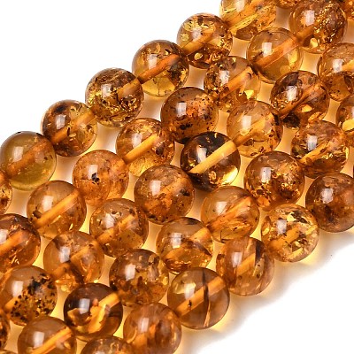 Natural Amber Beads Strands G-K376-H02-02-1