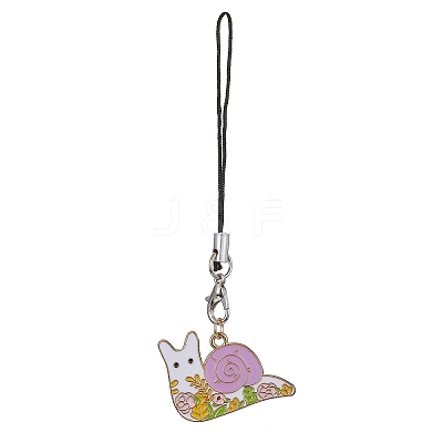 Alloy Enamel Mobile Straps HJEW-JM01090-1