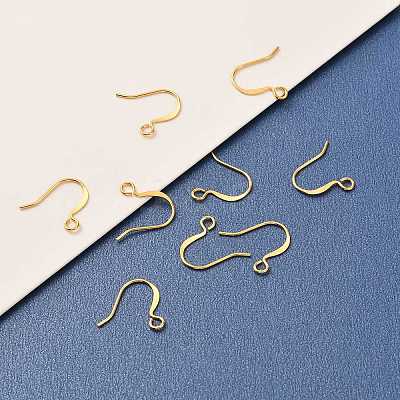 Brass Earring Hooks X-KK-F824-012G-1
