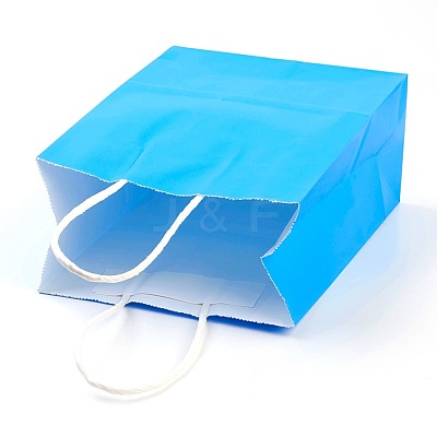Pure Color Kraft Paper Bags AJEW-G020-B-01-1