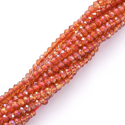 Electroplate Glass Beads Strands EGLA-F149-FR-03-1