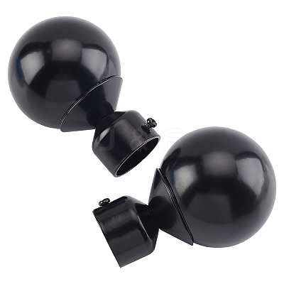 2Pcs Iron Round Curtain Rod Finials FIND-GF0002-96A-1